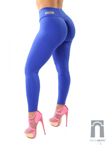 cheeks legging in blue matt spandex 3